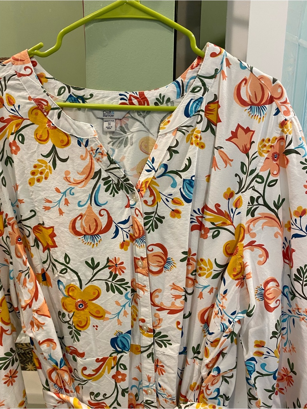 Women’s Croft and Barrow floral dress size 3X